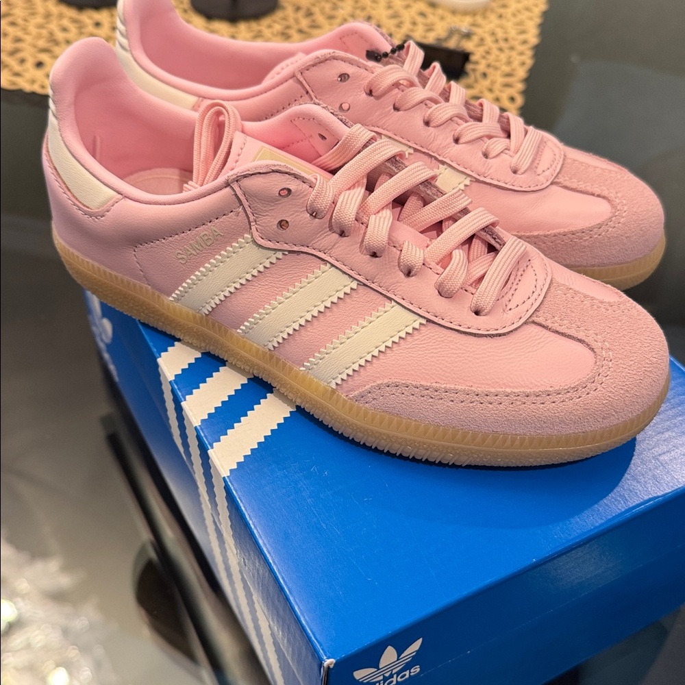 Adidas Samba Pink and White Sneakers Girls